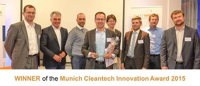 Oliotalolle voitto: Yritys sai Munich Cleantech Innovation Award 2015 -palkinnon