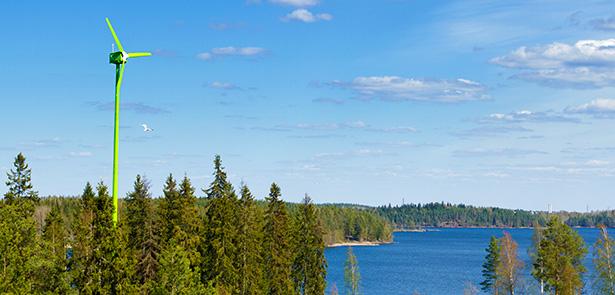 Nykyinen tuuliturbiiniteknologia on tehotonta metsäalueilla